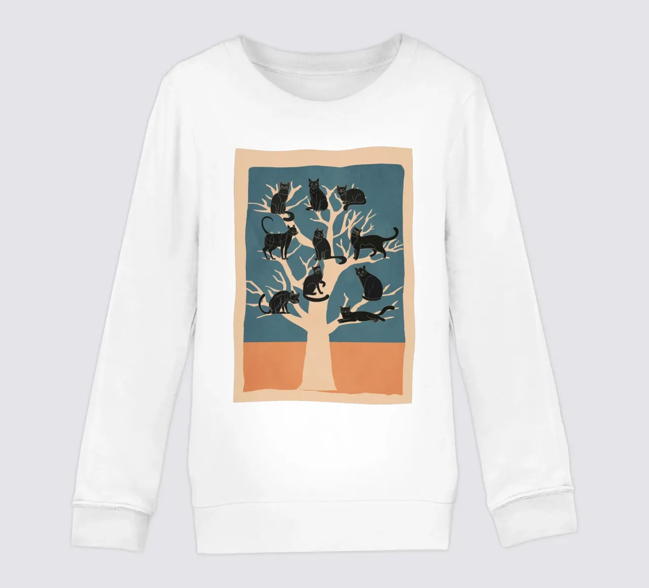 Black Cats in a Tree sudadera para niño de Nadjaa