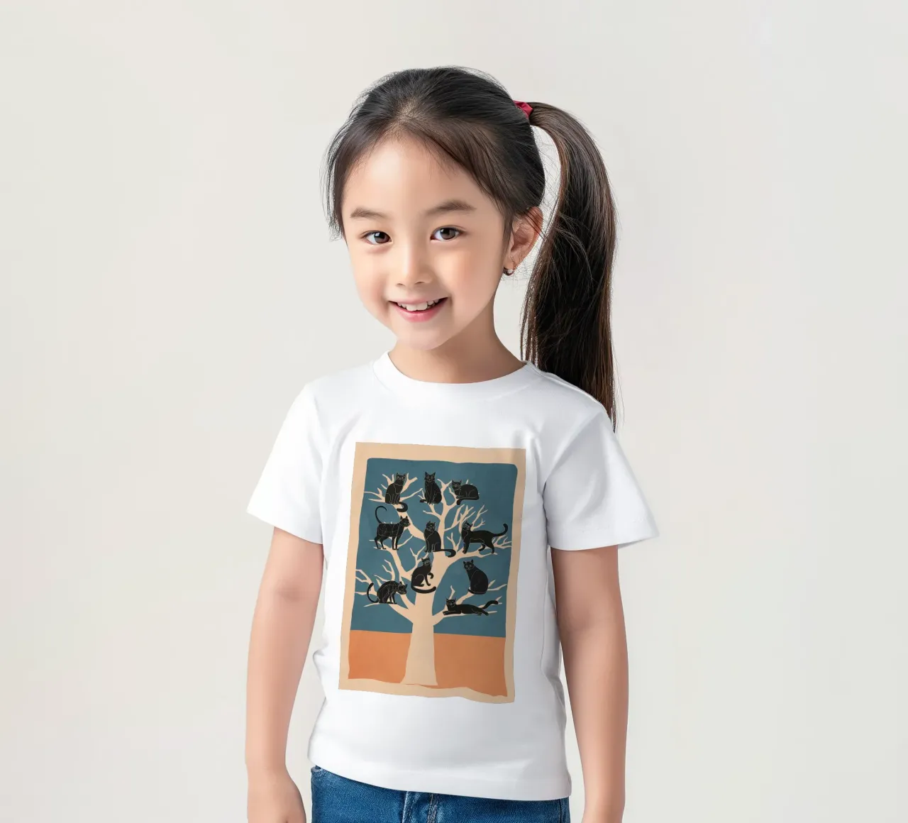Black Cats in a Tree t-shirt bambini da Nadjaa
