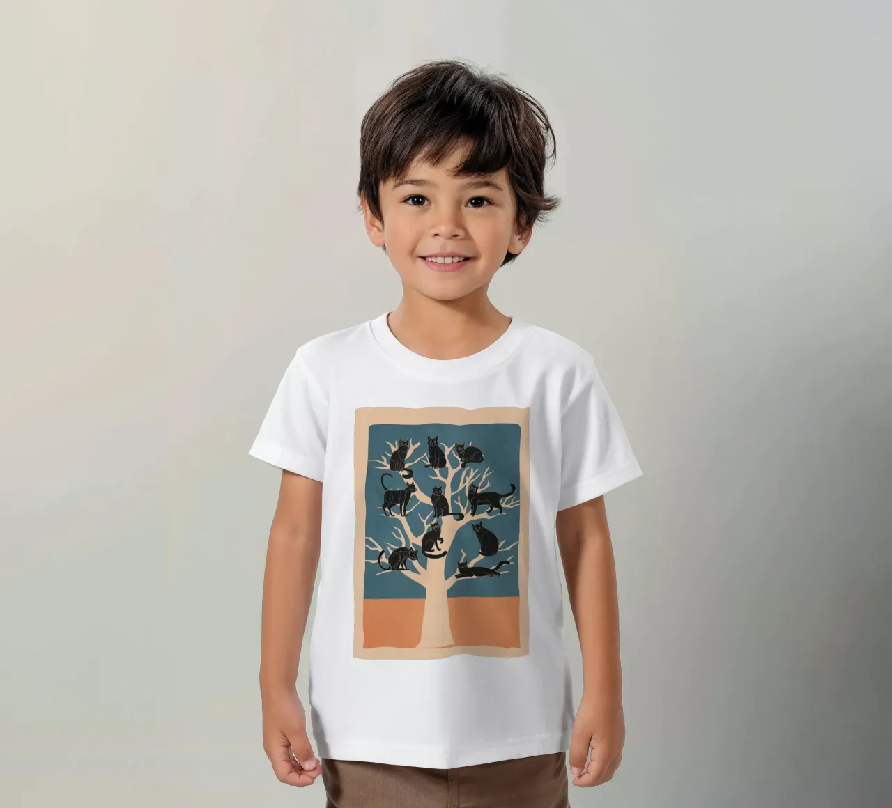 Black Cats in a Tree t-shirt bambini da Nadjaa