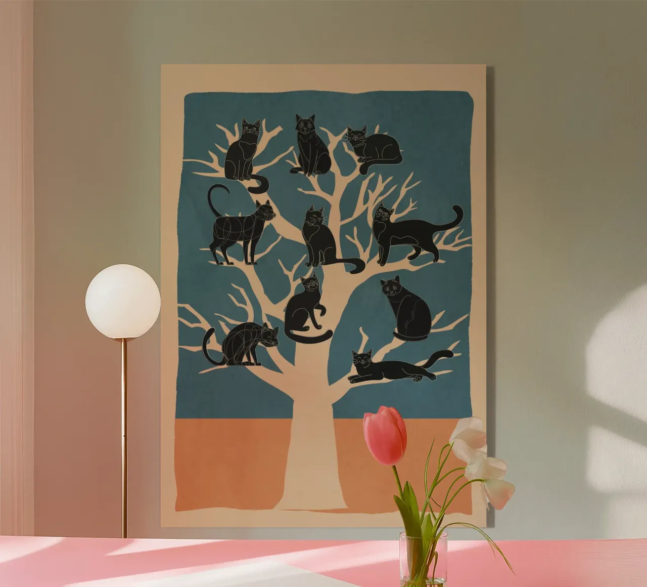 Black Cats in a Tree plexiglass da Nadjaa