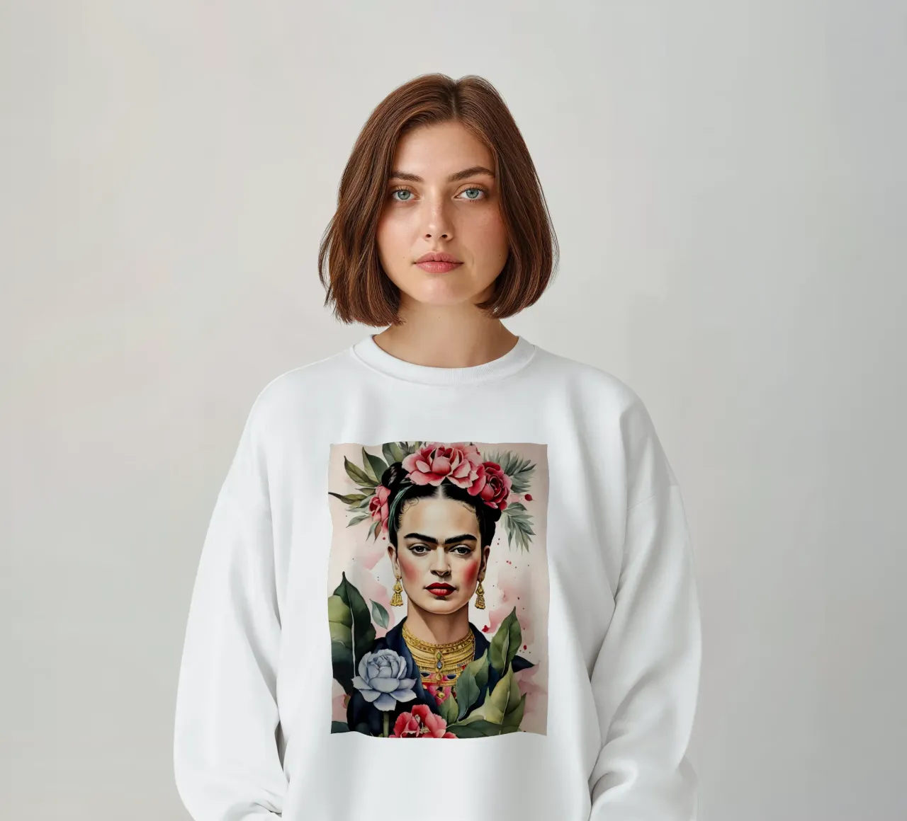 Frida Kahlo ad acquerello felpa da 🎁 ARTVI-SHOP
