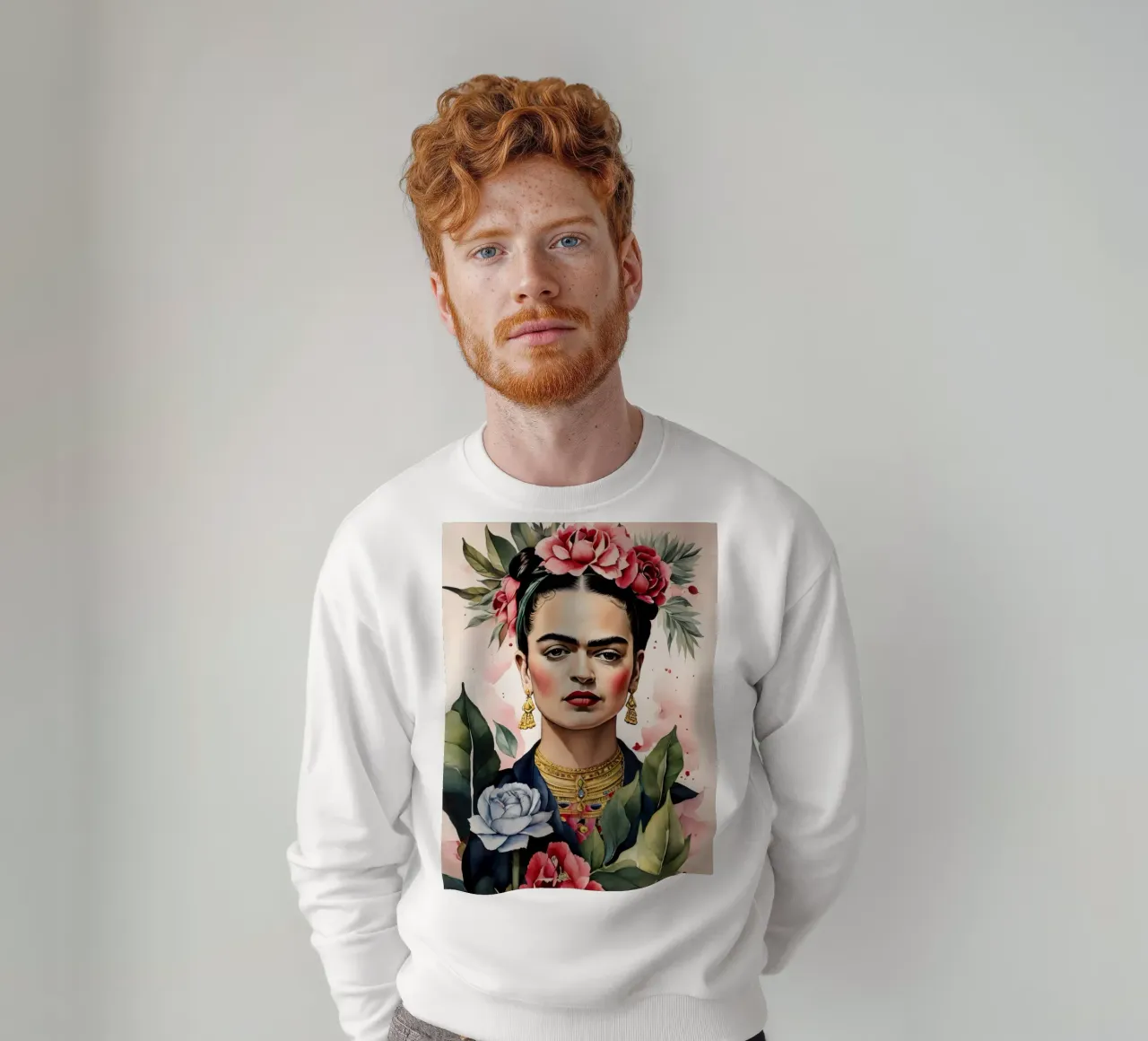 Frida Kahlo ad acquerello felpa da 🎁 ARTVI-SHOP