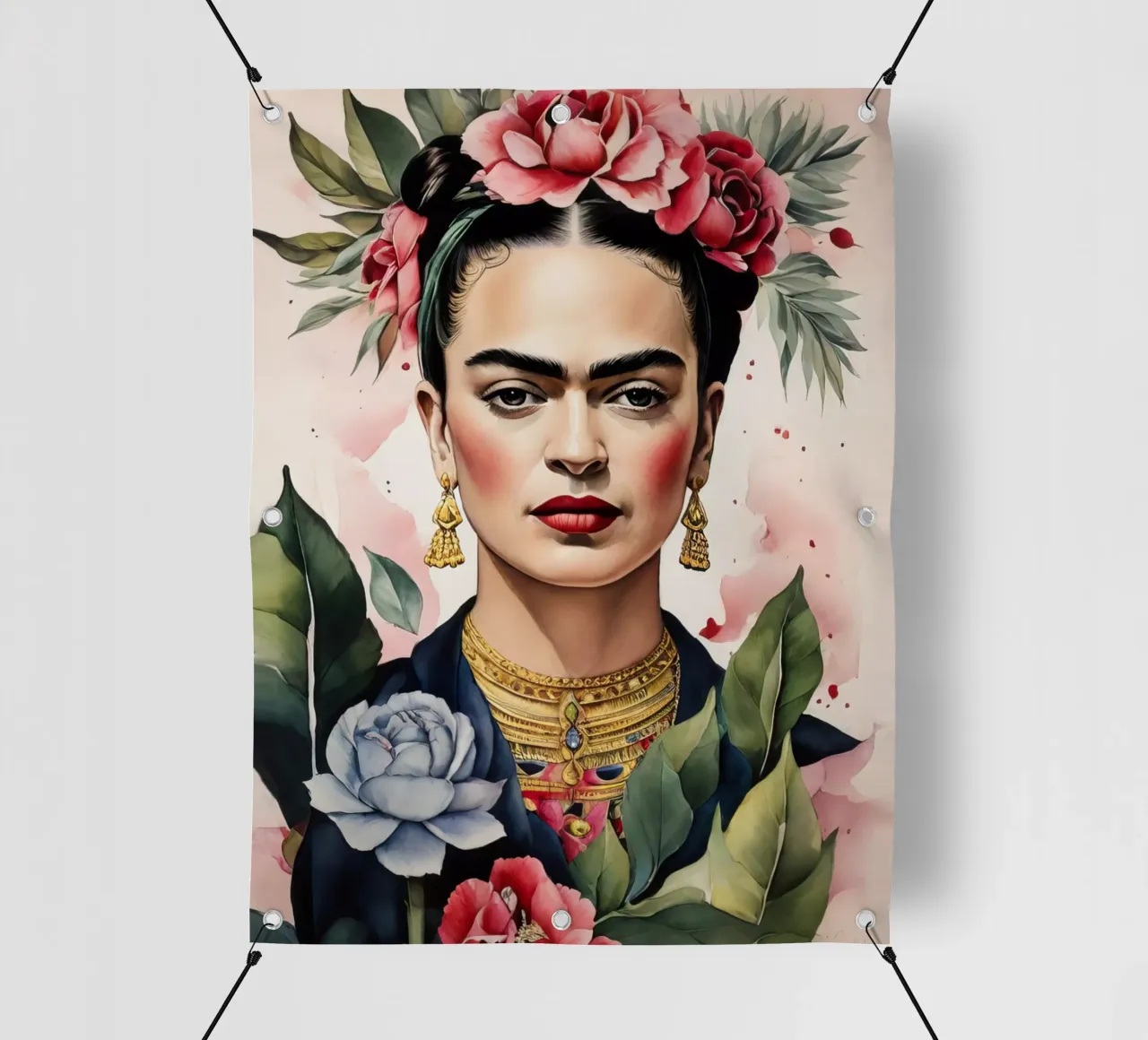 Frida Kahlo ad acquerello telo in pvc da 🎁 ARTVI-SHOP