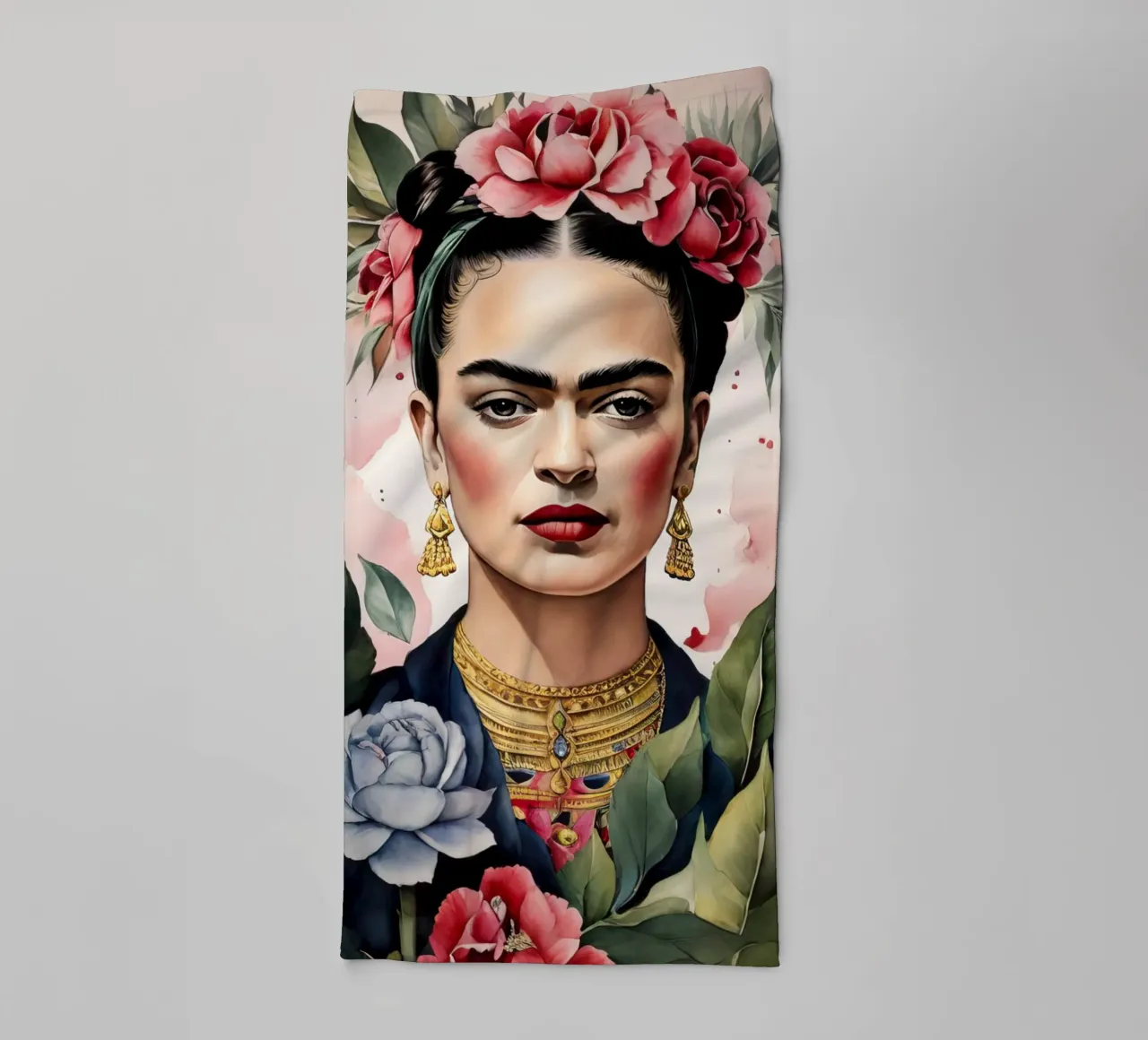 Frida Kahlo ad acquerello asciugamano da bagno da 🎁 ARTVI-SHOP