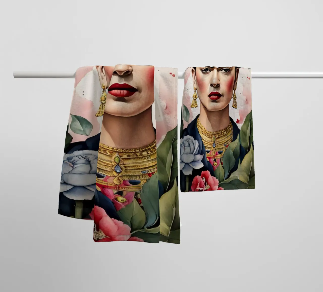 Frida Kahlo ad acquerello asciugamano da bagno da 🎁 ARTVI-SHOP