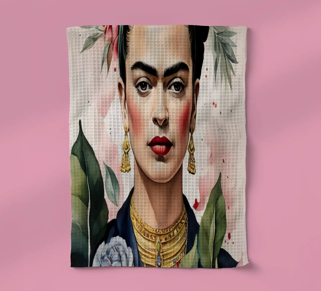 Frida Kahlo ad acquerello canovaccio da cucina da 🎁 ARTVI-SHOP