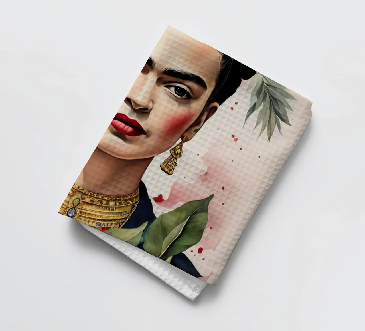 Frida Kahlo ad acquerello canovaccio da cucina da 🎁 ARTVI-SHOP
