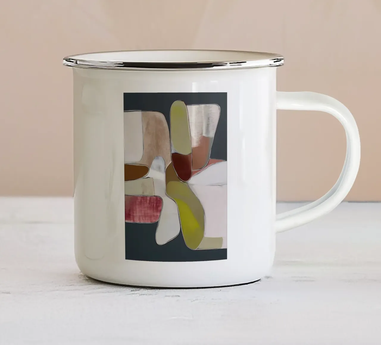 Rhythm of the forms enamel mug by Carinaprint