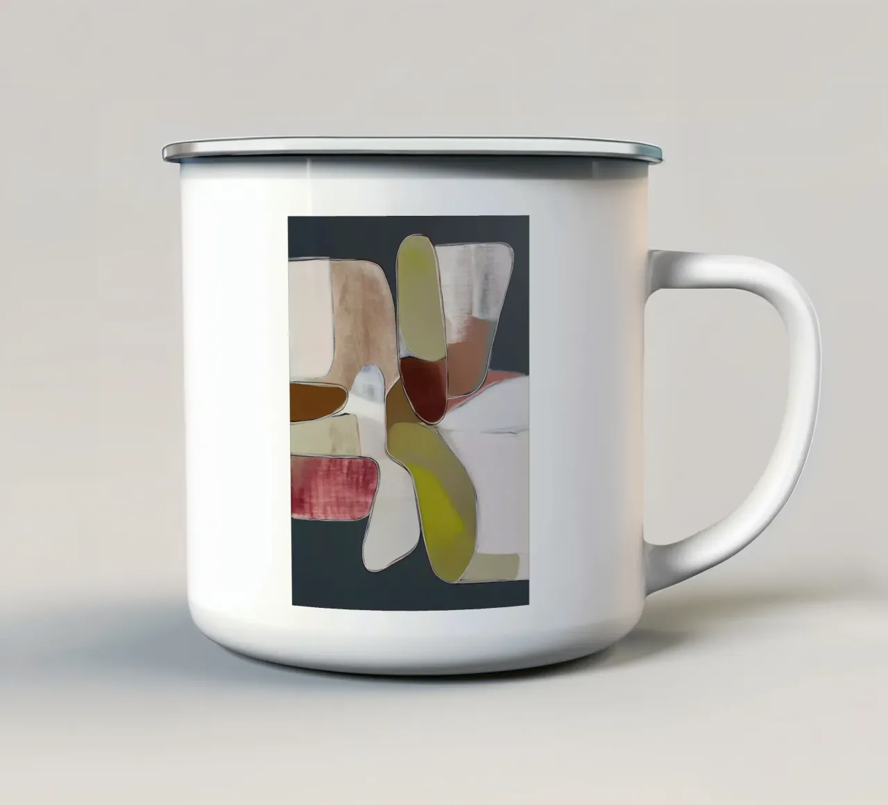 Rhythm of the forms enamel mug by Carinaprint