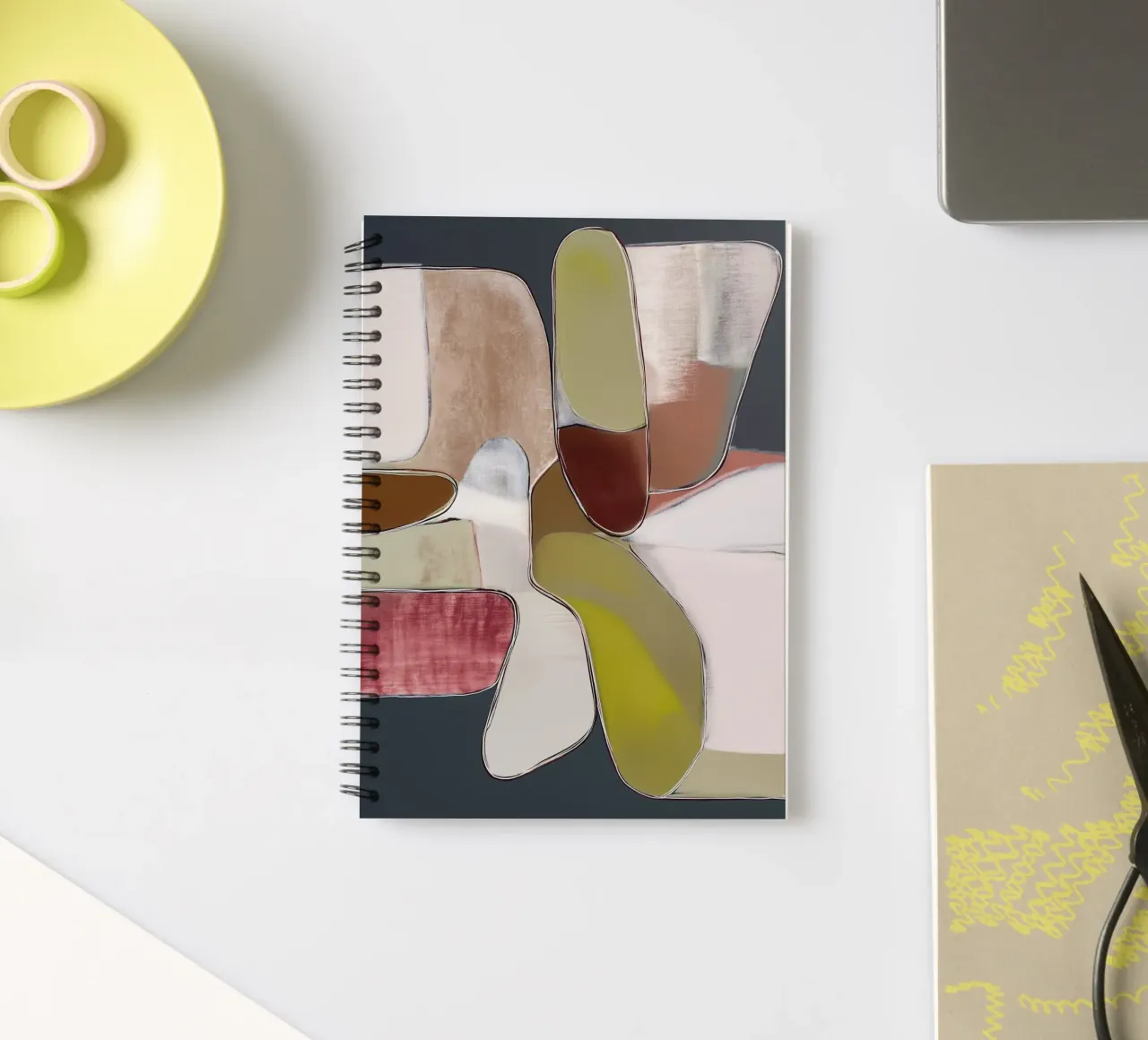 Rhythm of the forms spiral notebook by Carinaprint