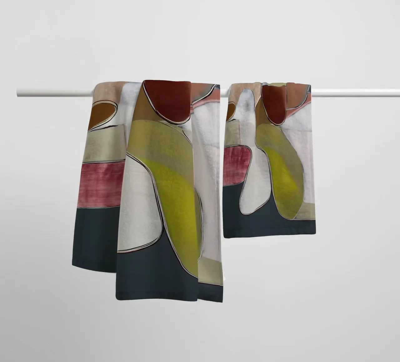 Rhythm of the forms towel by Carinaprint