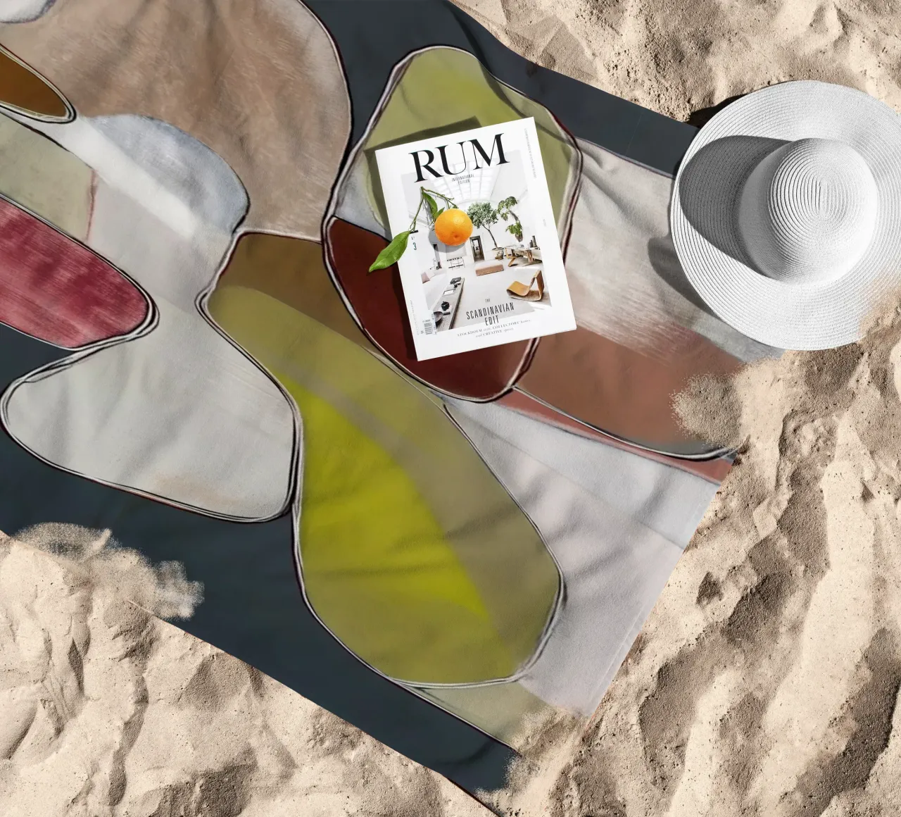 Ritmo delle forme telo mare da Carinaprint