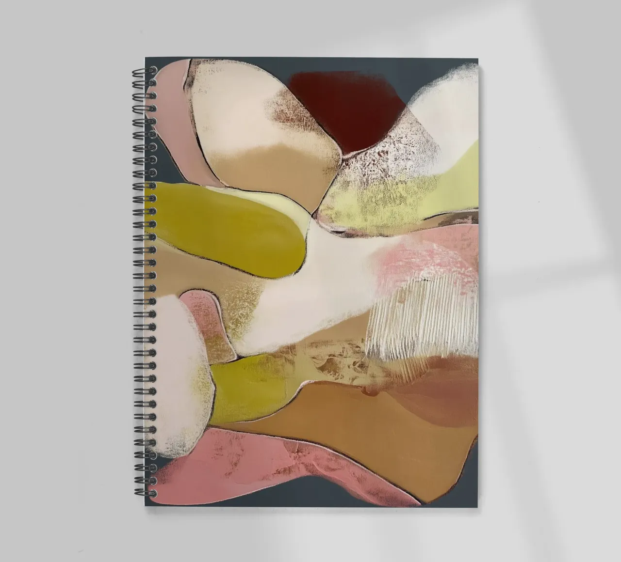 Silence Abstract Movement spiral notebook by Carinaprint