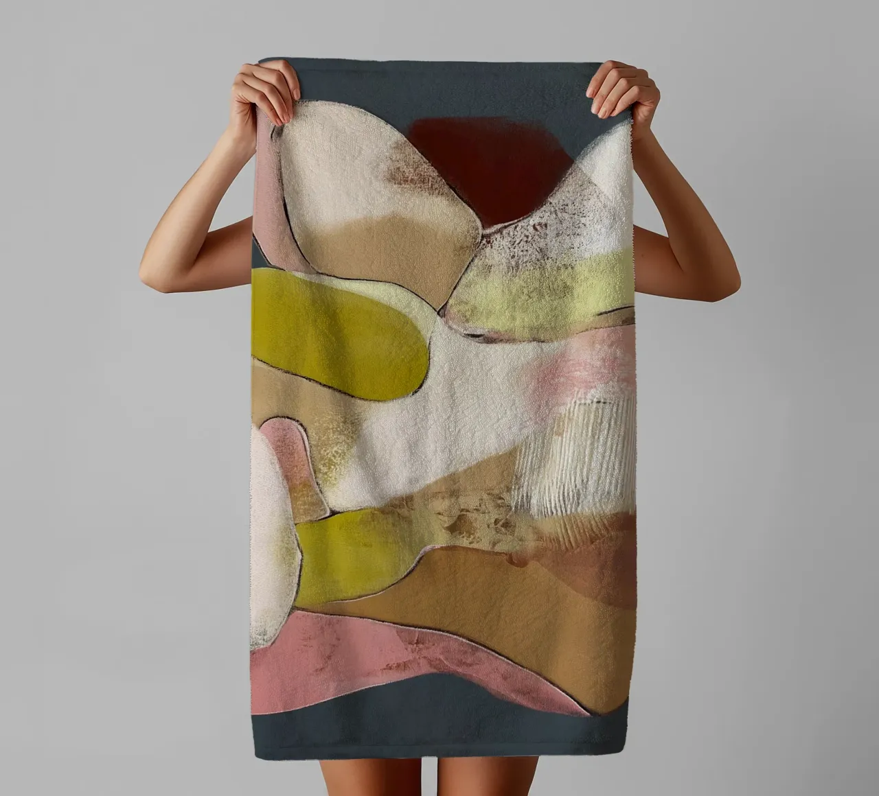 Silence Abstract Movement towel by Carinaprint