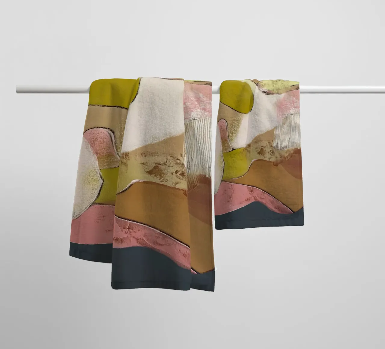Silence Abstract Movement towel by Carinaprint