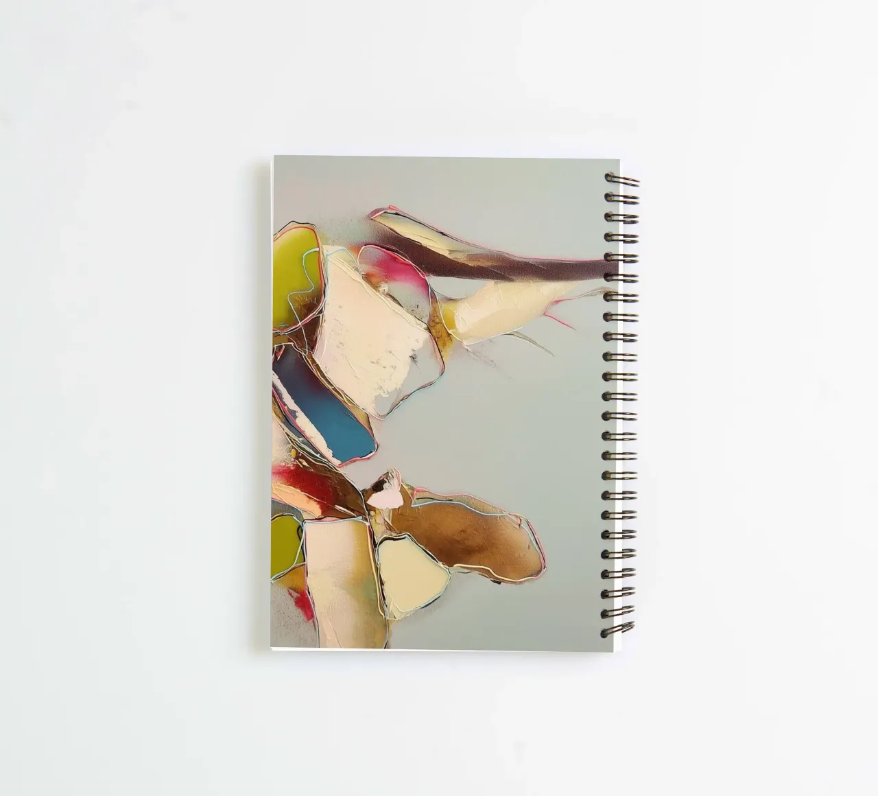 Abstract calm in the river spiral notebook by Carinaprint