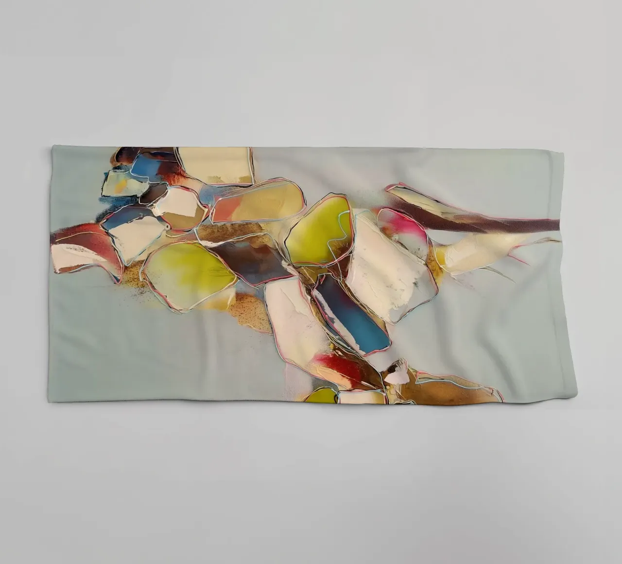 Abstracte rust in de rivier badhanddoek van Carinaprint