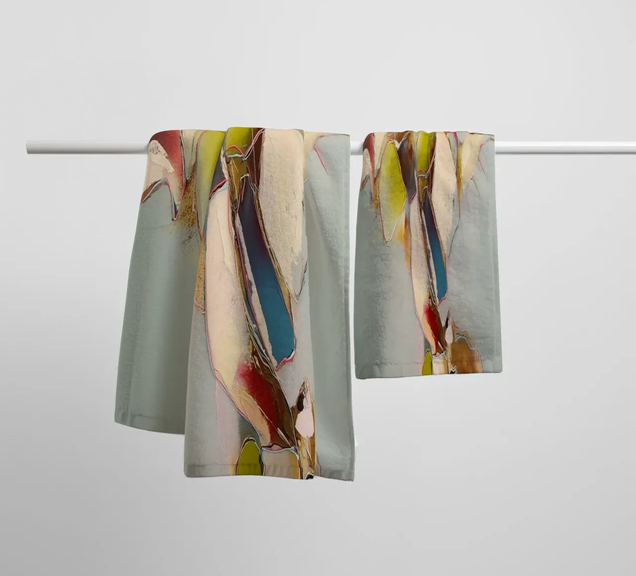 Abstracte rust in de rivier badhanddoek van Carinaprint