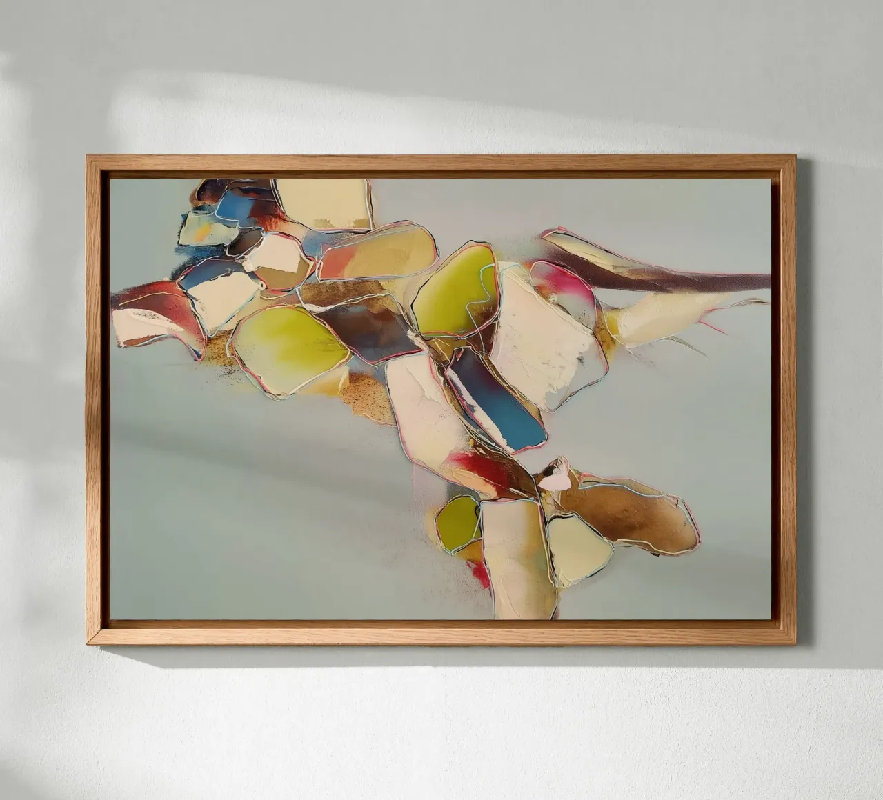Abstract calm in the river canvas by Carinaprint