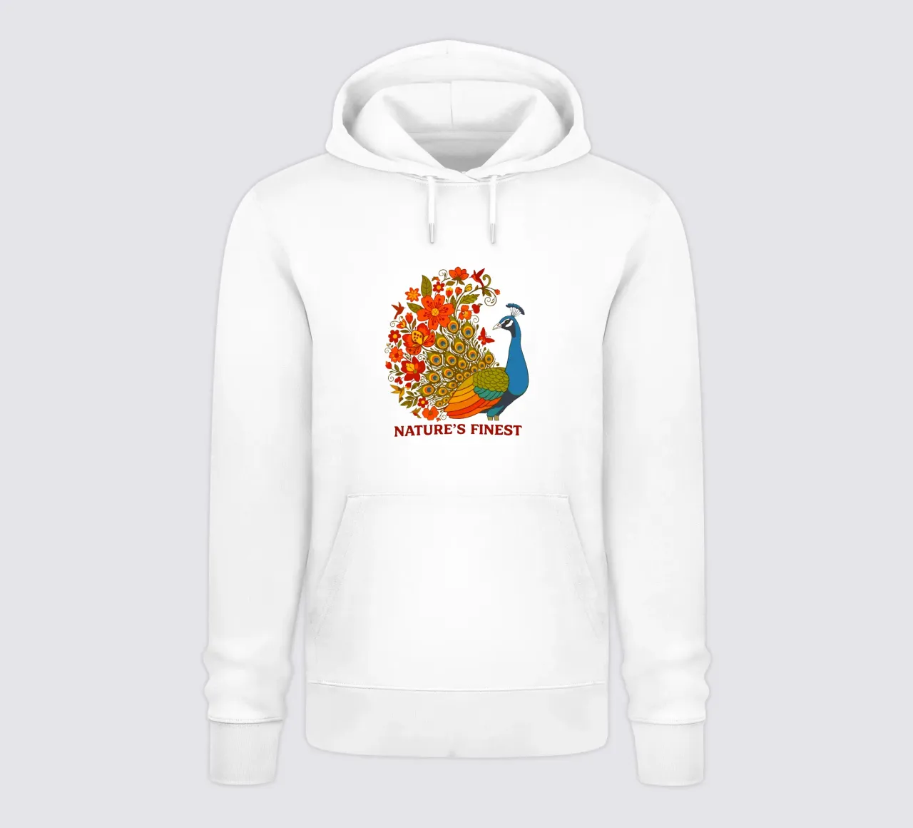 Paon floreale Natura botanica felpa con cappuccio da LM2KONE