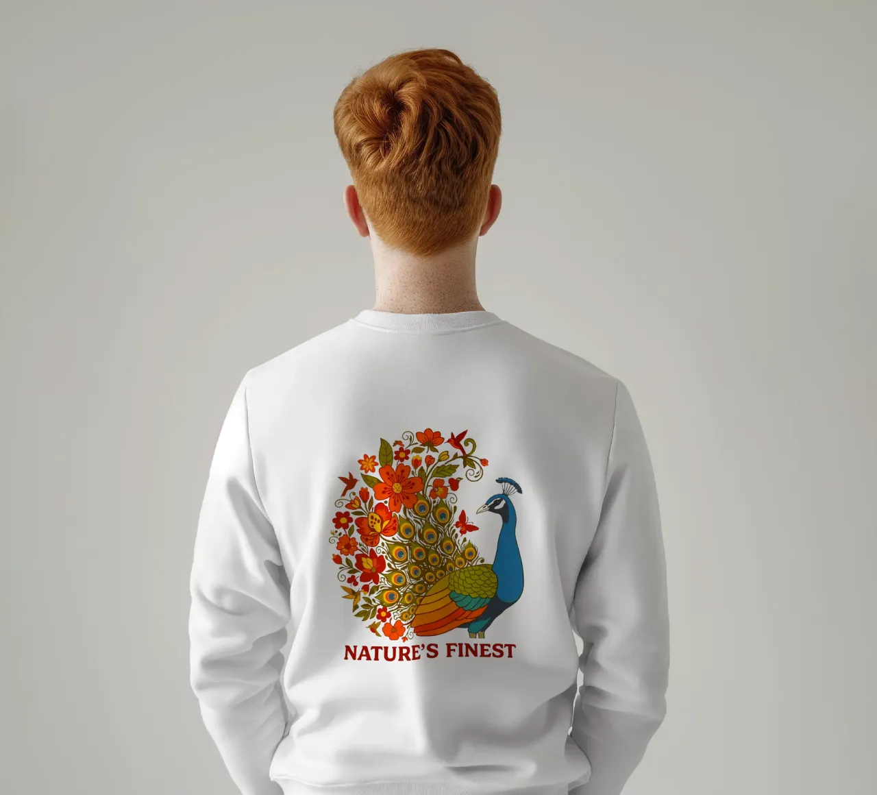 Paon floreale Natura botanica felpa da LM2KONE