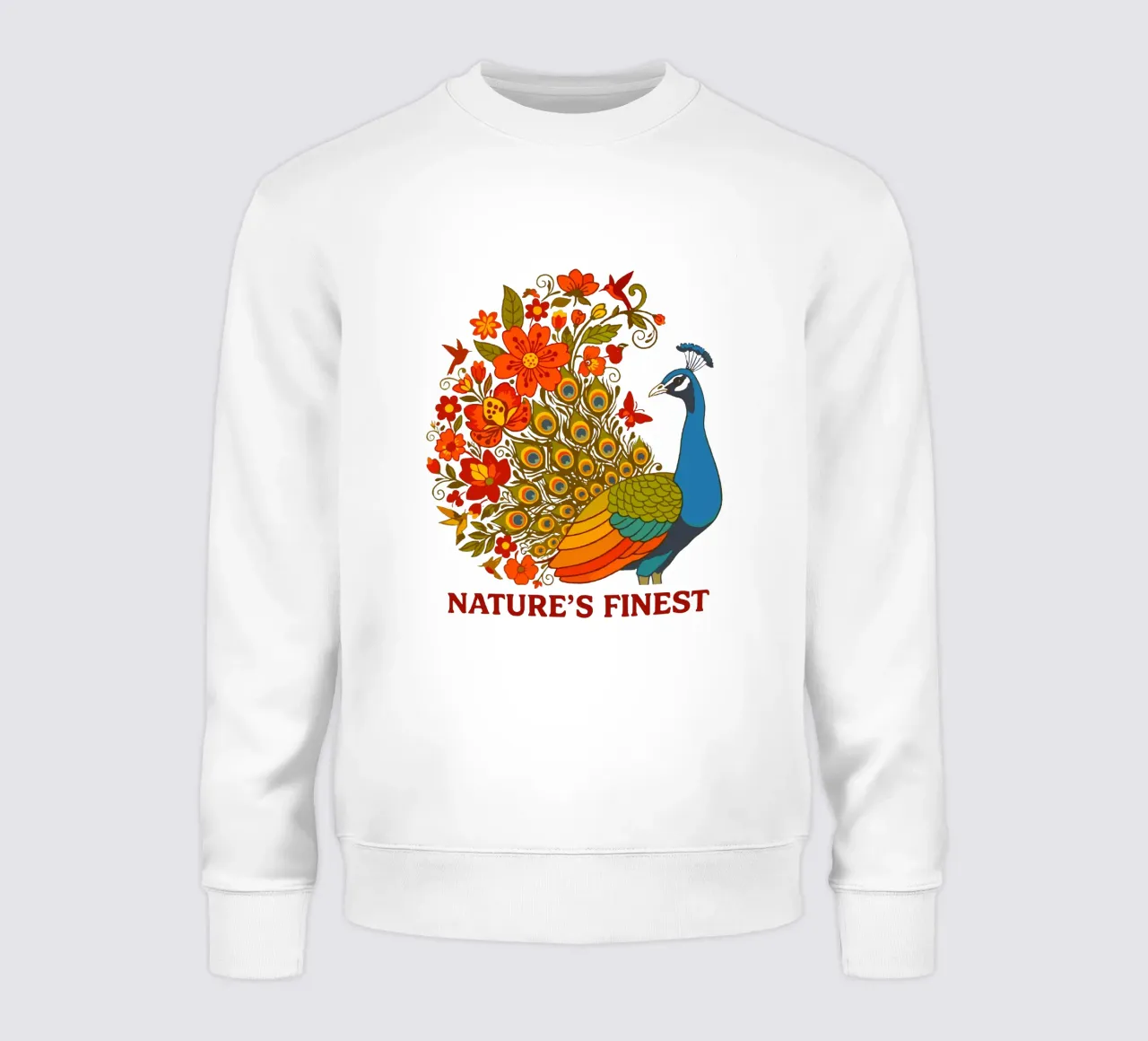 Paon floreale Natura botanica felpa da LM2KONE