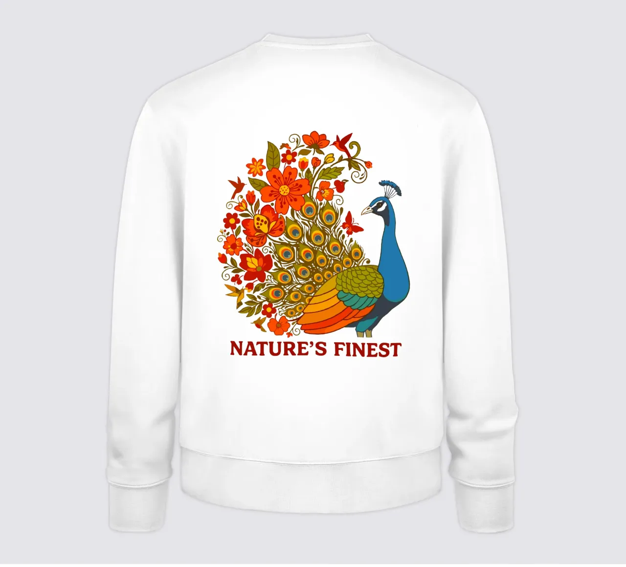 Paon floreale Natura botanica felpa da LM2KONE