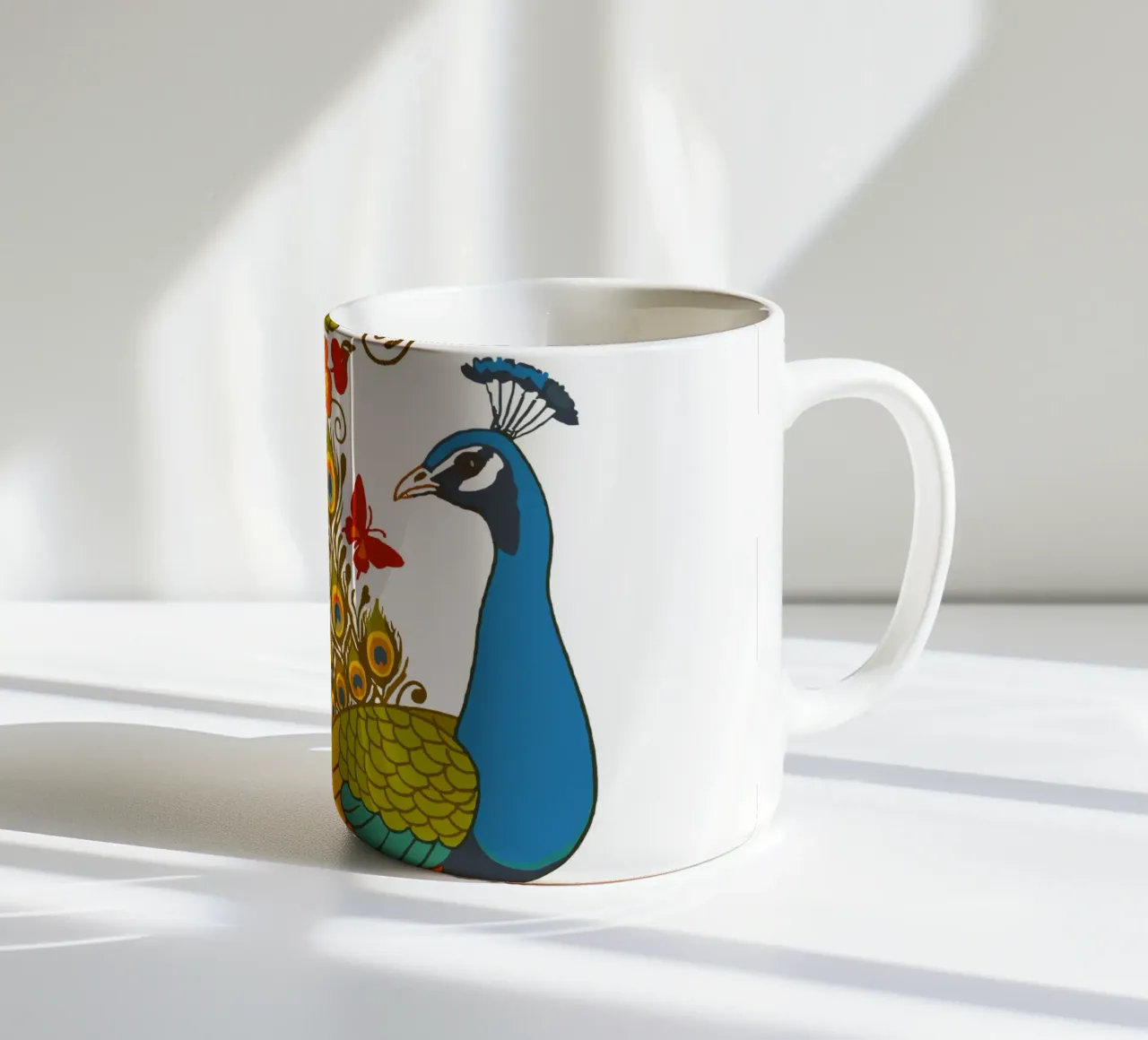 Paon floreale Natura botanica tazza in ceramica da LM2KONE