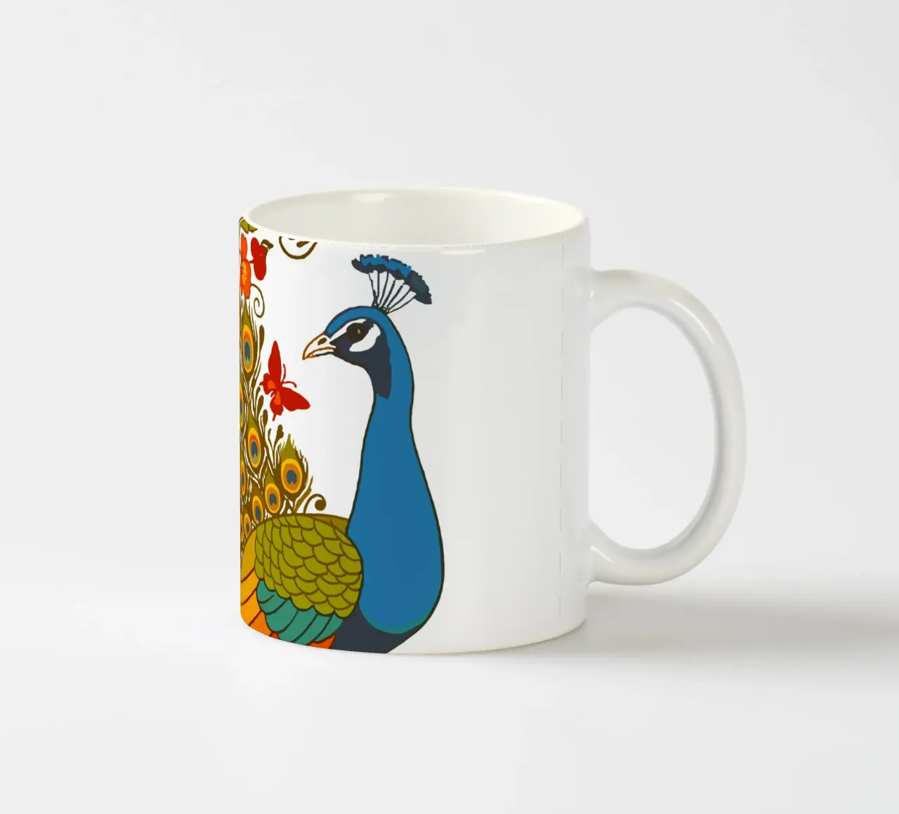 Paon floreale Natura botanica tazza in ceramica da LM2KONE