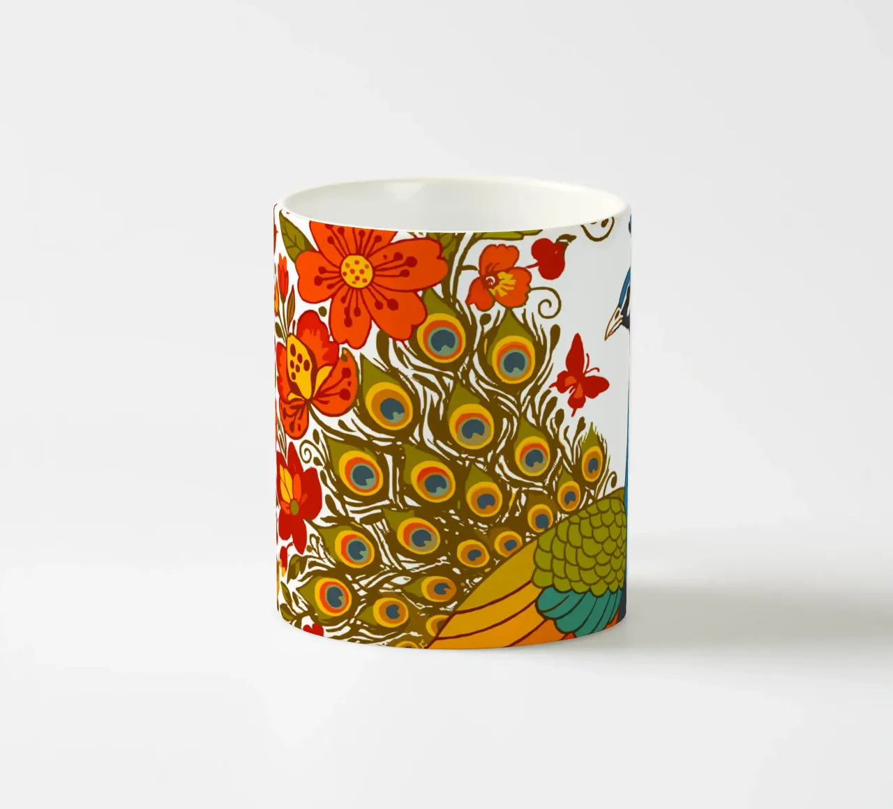 Paon floreale Natura botanica tazza in ceramica da LM2KONE