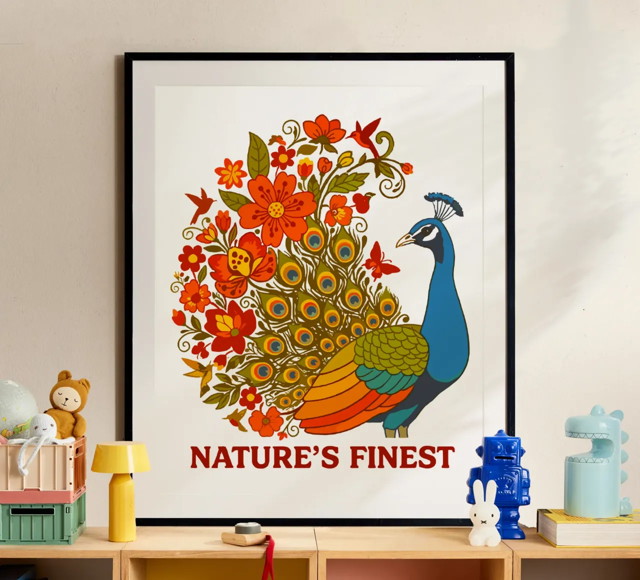 Paon floreale Natura botanica carta hahnemühle da LM2KONE