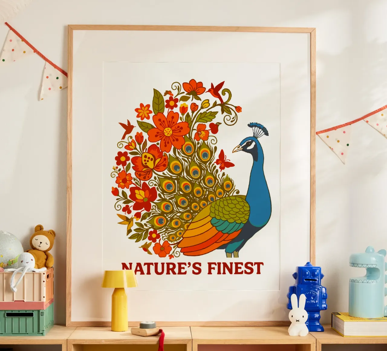 Paon floreale Natura botanica carta hahnemühle da LM2KONE
