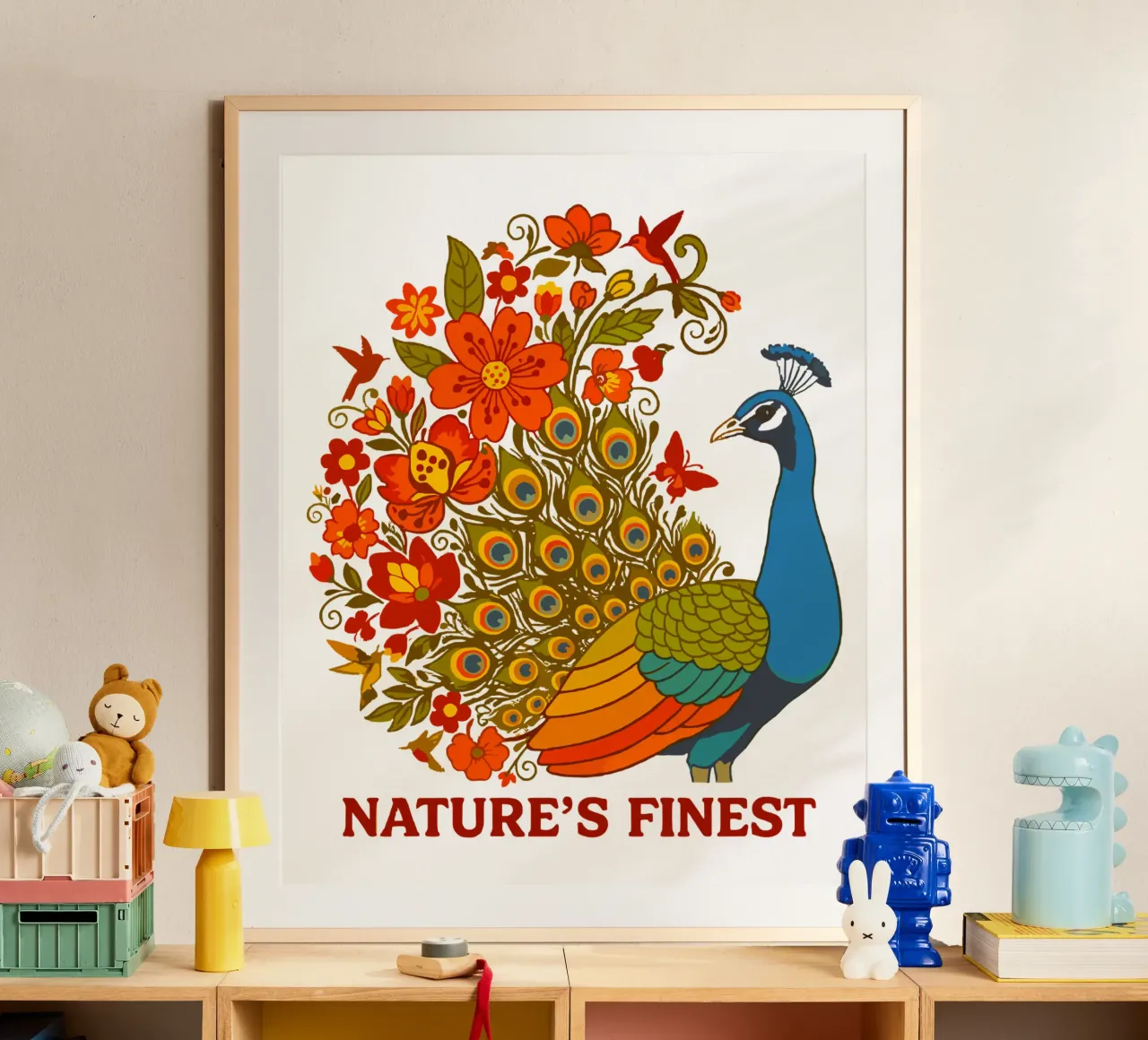 Paon floreale Natura botanica carta hahnemühle da LM2KONE
