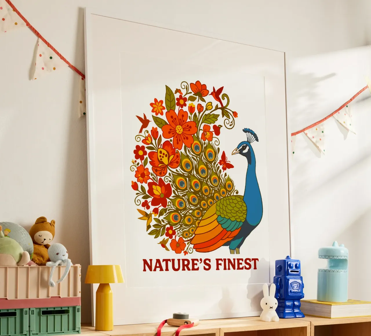 Paon floreale Natura botanica carta hahnemühle da LM2KONE