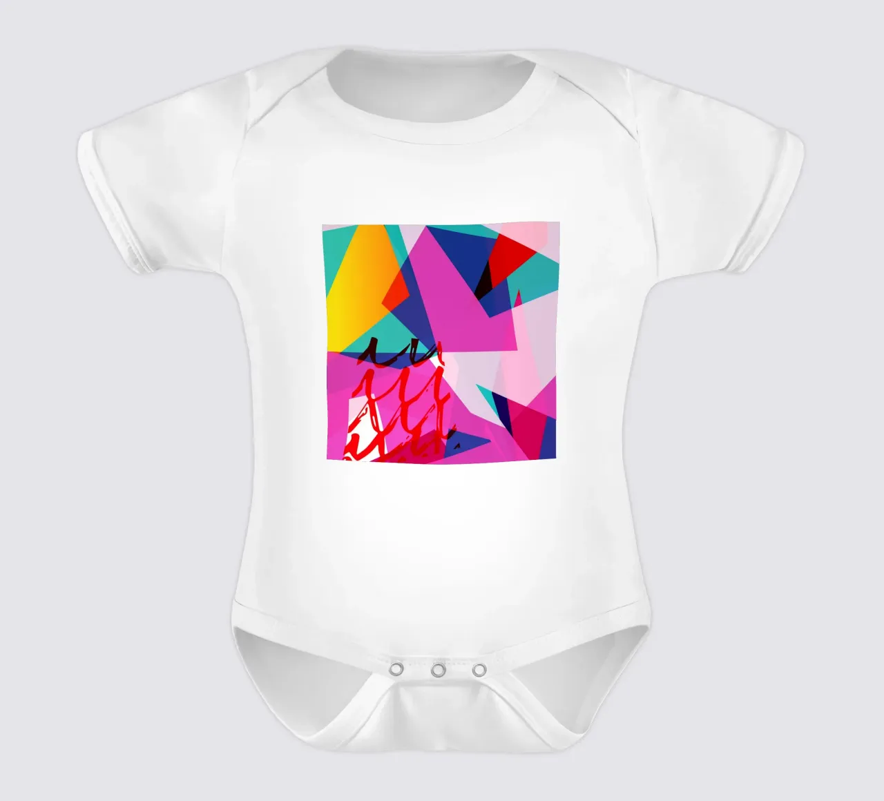 Gioco di colori geometrici body neonato maniche corte da Kim Hubball Studio