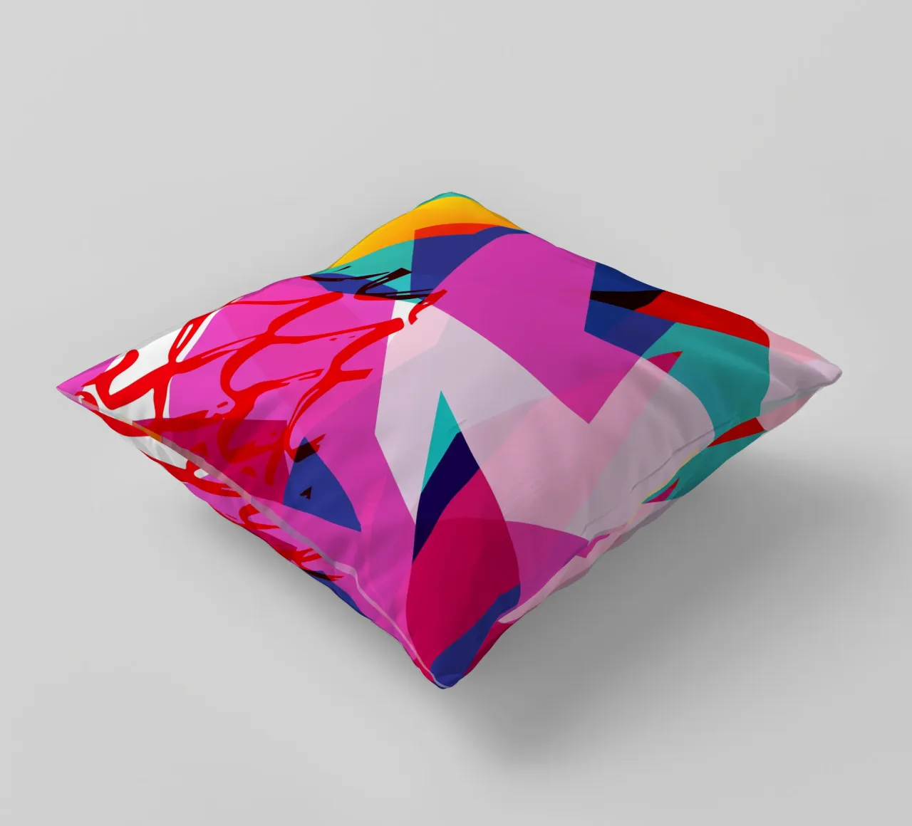 Gioco di colori geometrici cuscino da Kim Hubball Studio