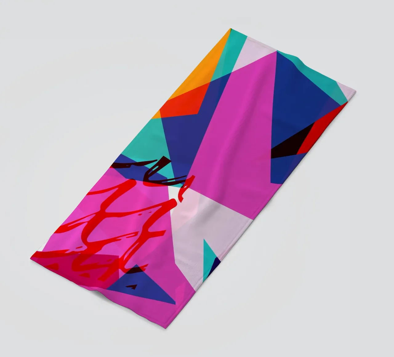 Gioco di colori geometrici telo mare da Kim Hubball Studio