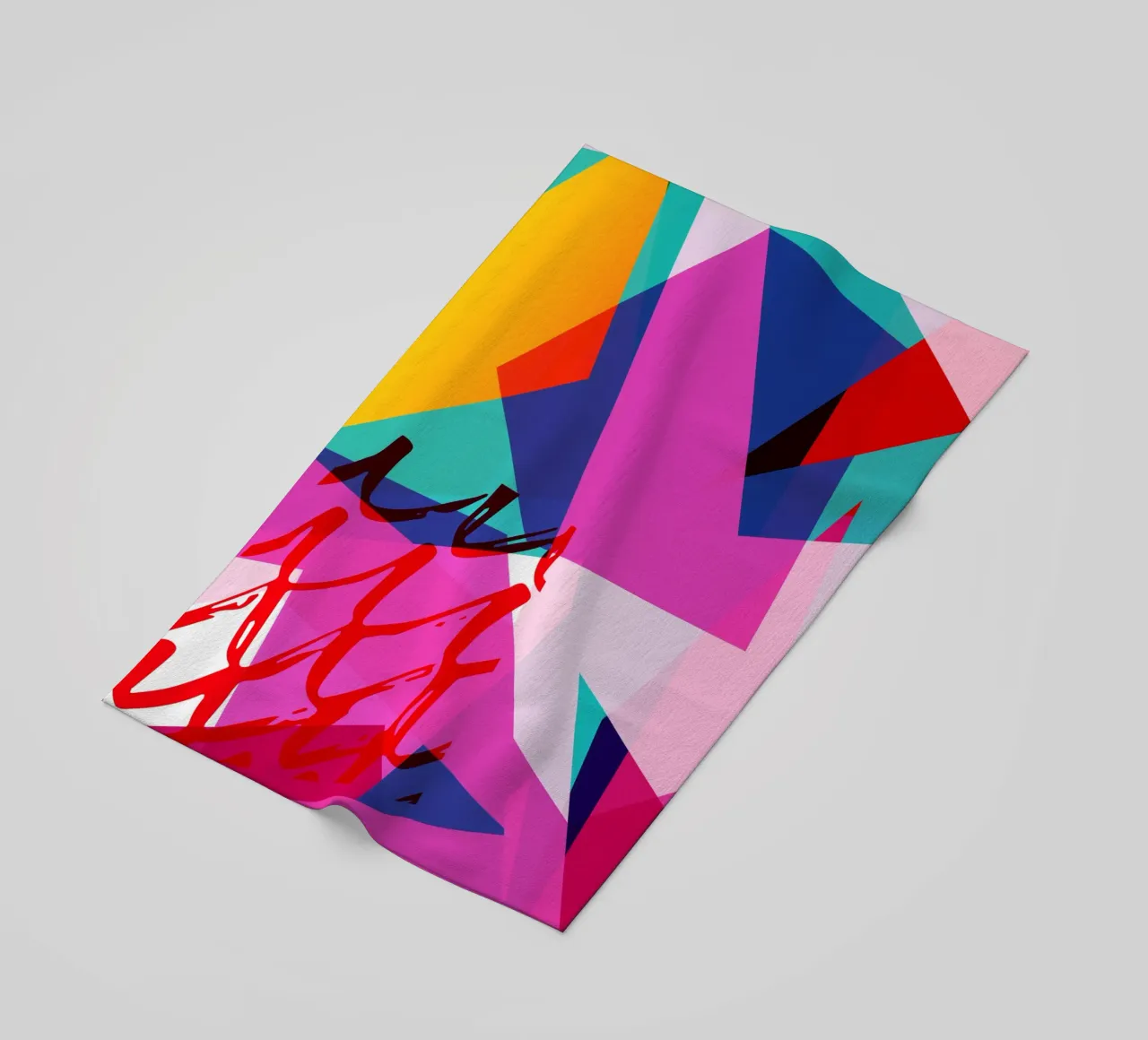 Gioco di colori geometrici telo mare da Kim Hubball Studio