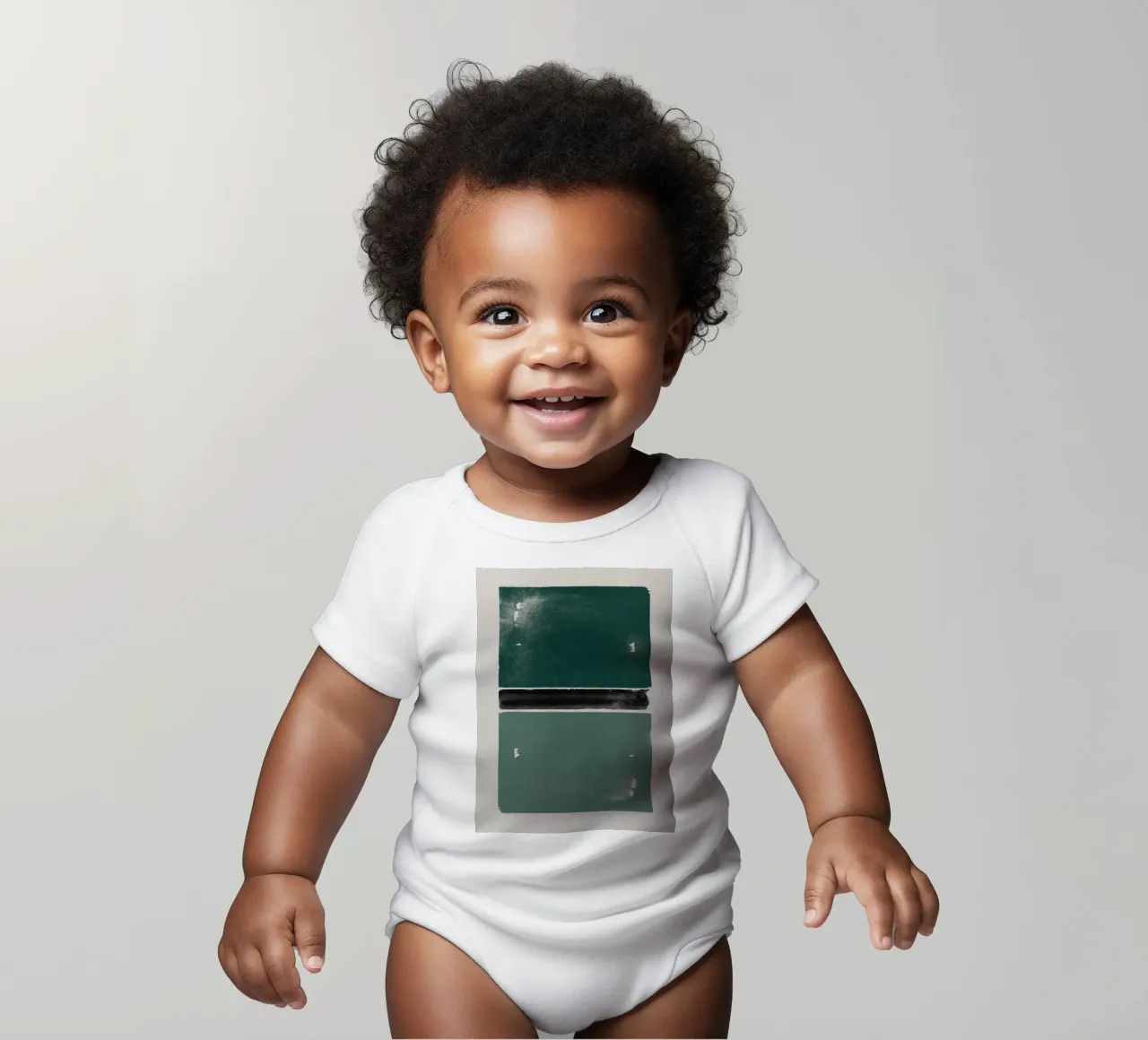Caught in Between Abstract short-sleeve baby romper by HARU HARU