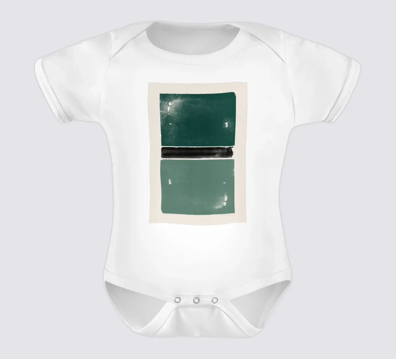 Caught in Between Abstract short-sleeve baby romper by HARU HARU