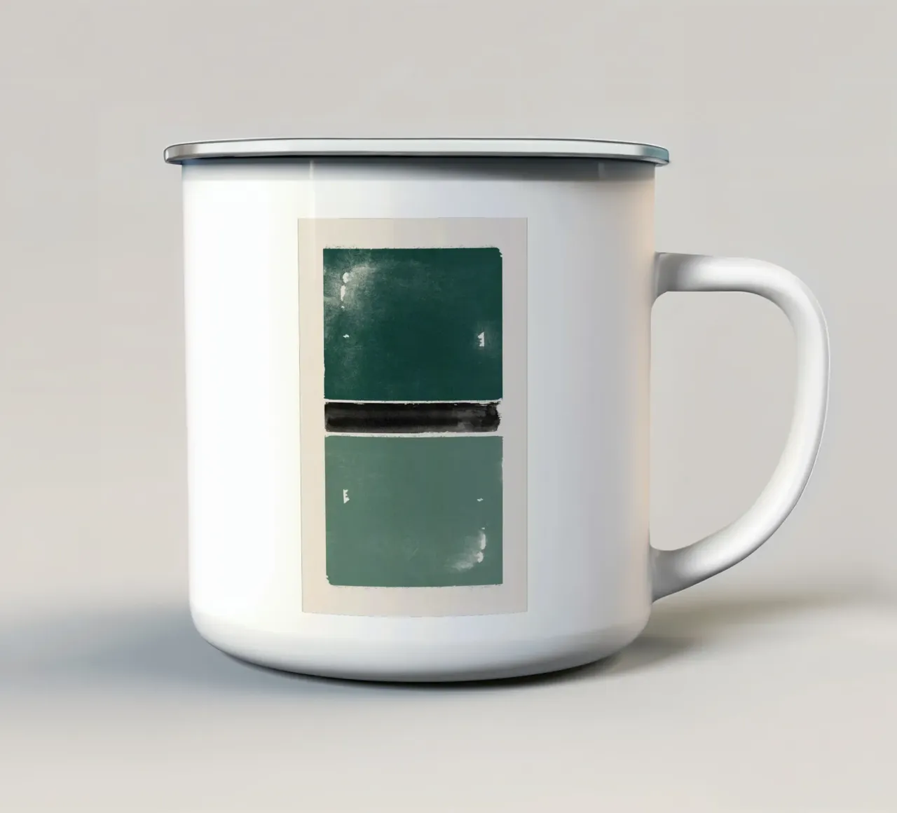Preso in mezzo Astratto tazza in smalto da HARU HARU