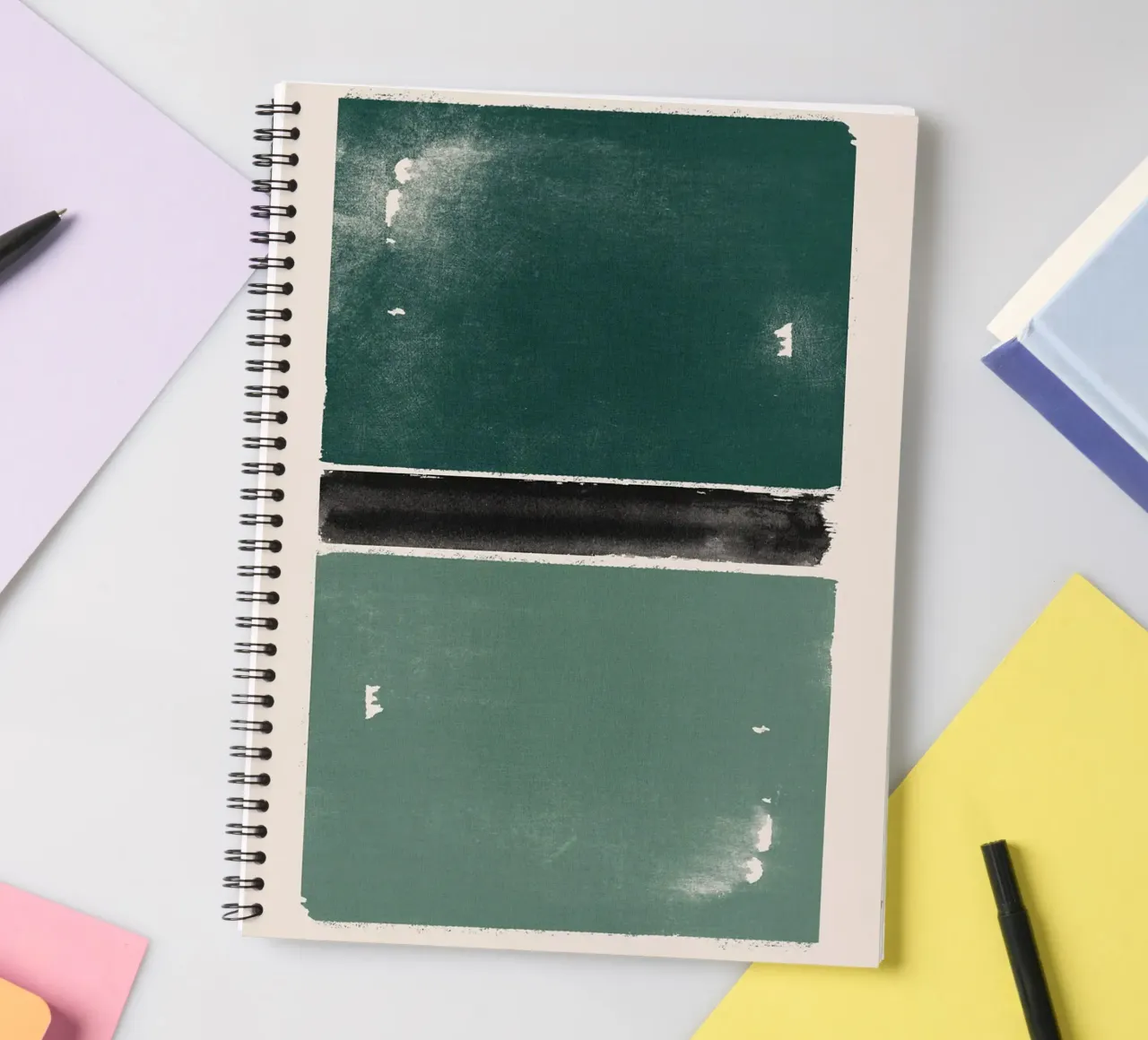 Caught in Between Abstract spiral notebook by HARU HARU
