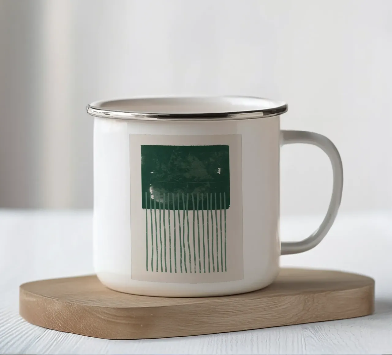 Segreti astratti di smeraldo tazza in smalto da HARU HARU