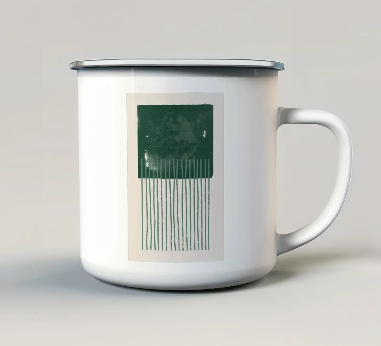Segreti astratti di smeraldo tazza in smalto da HARU HARU