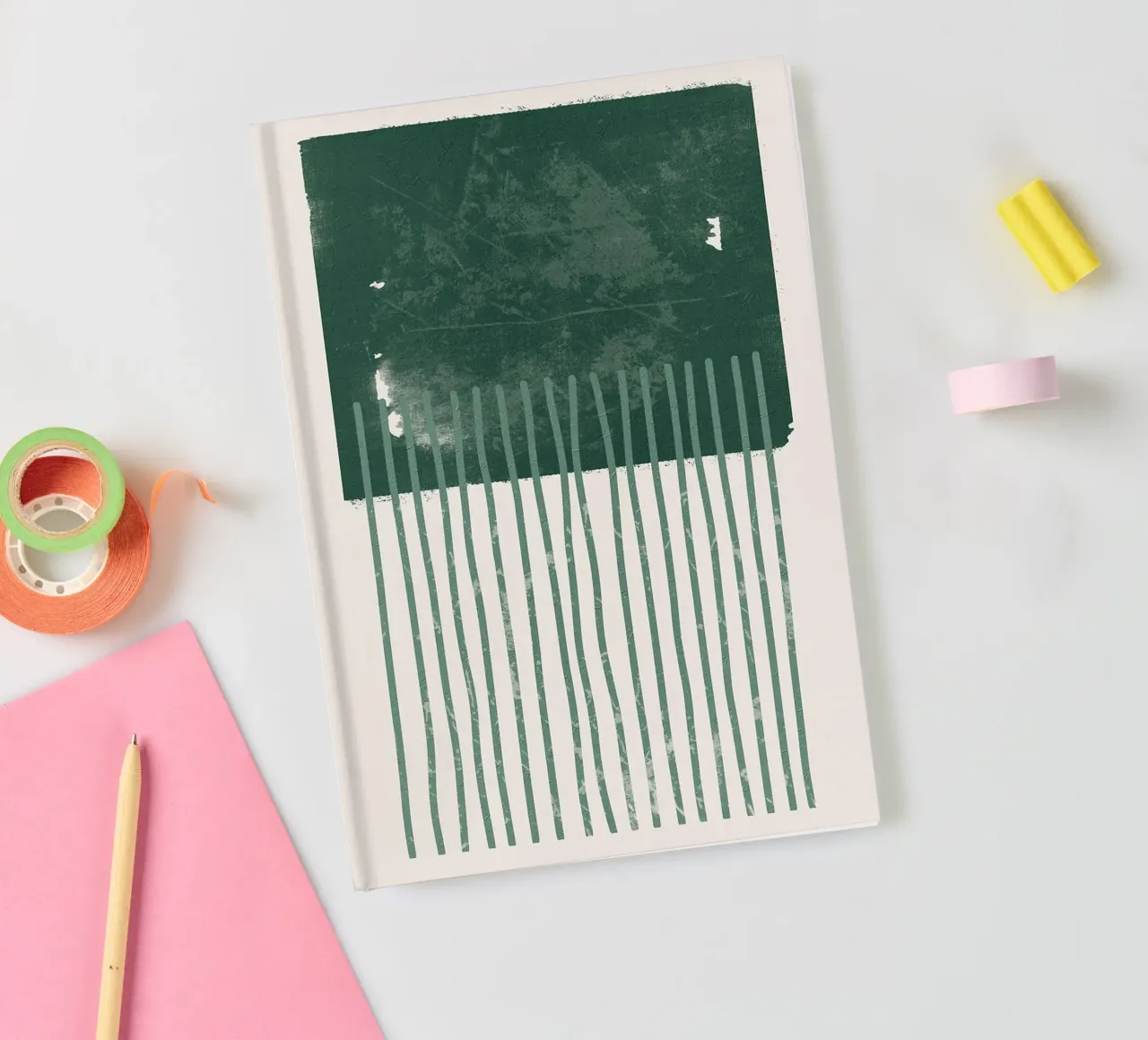 Abstract Emerald Secrets notebook by HARU HARU