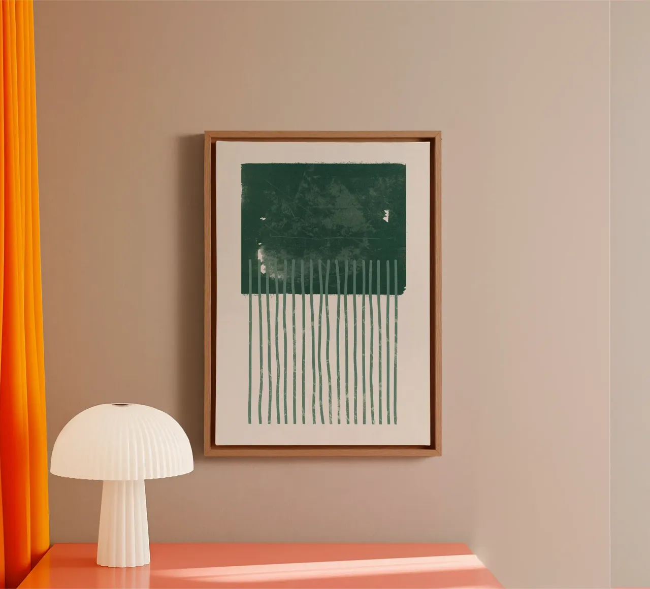 Abstract smaragdgeheimen canvas van HARU HARU