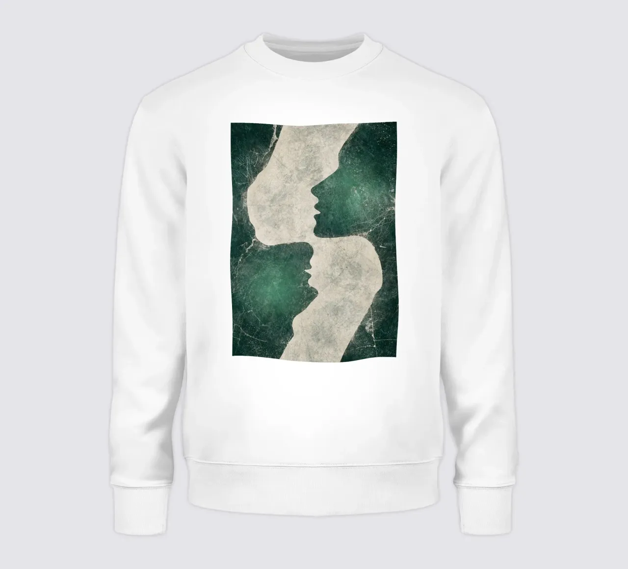 Abstracte smaragd liefde sweatshirt van HARU HARU