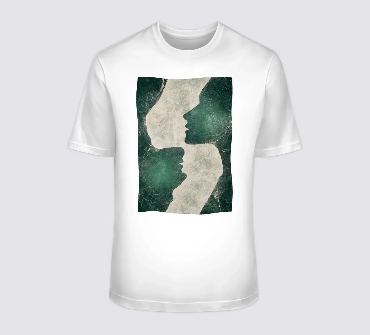 Abstracte smaragd liefde t-shirt van HARU HARU