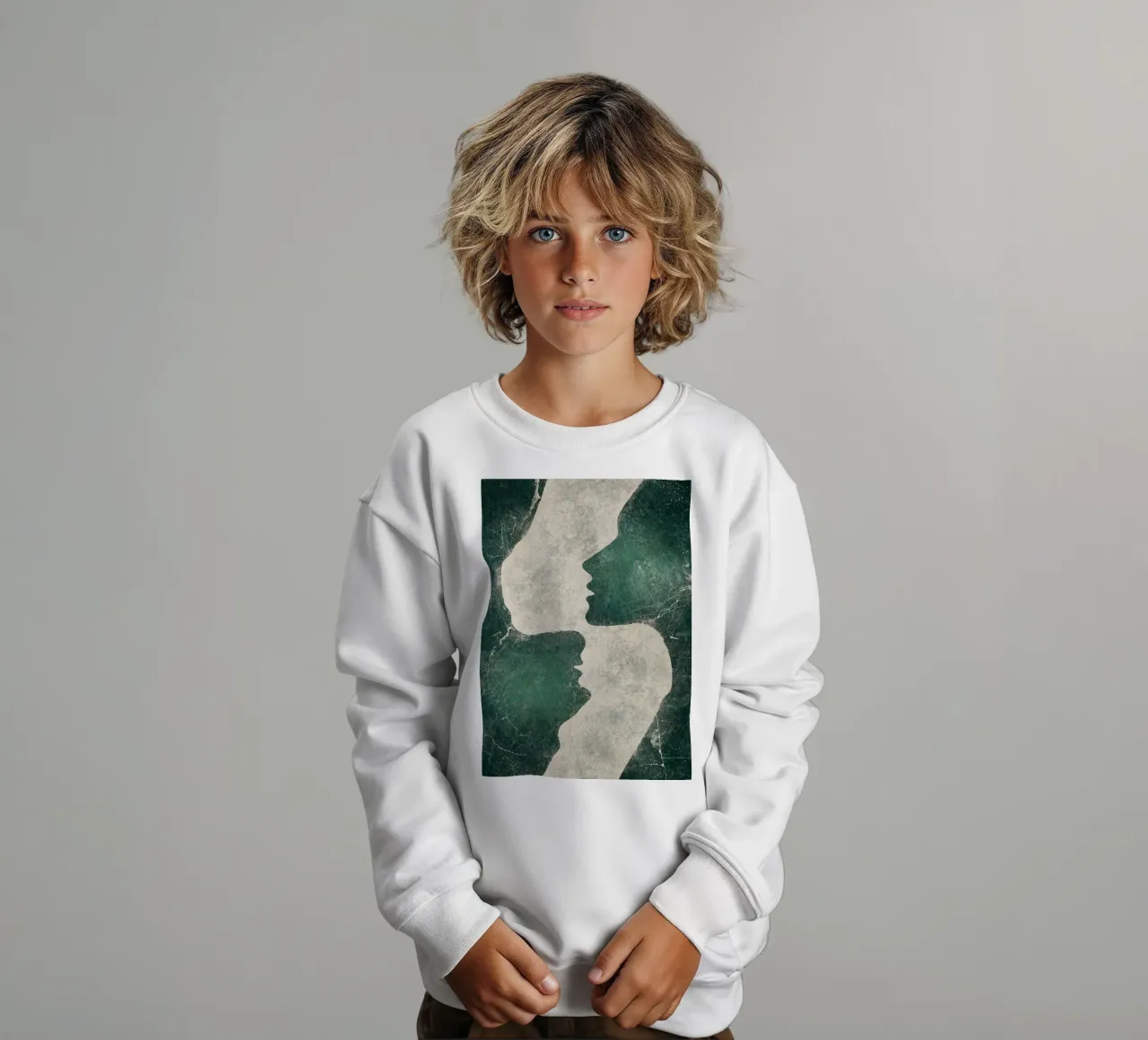 Amore astratto di smeraldo felpa bambino da HARU HARU