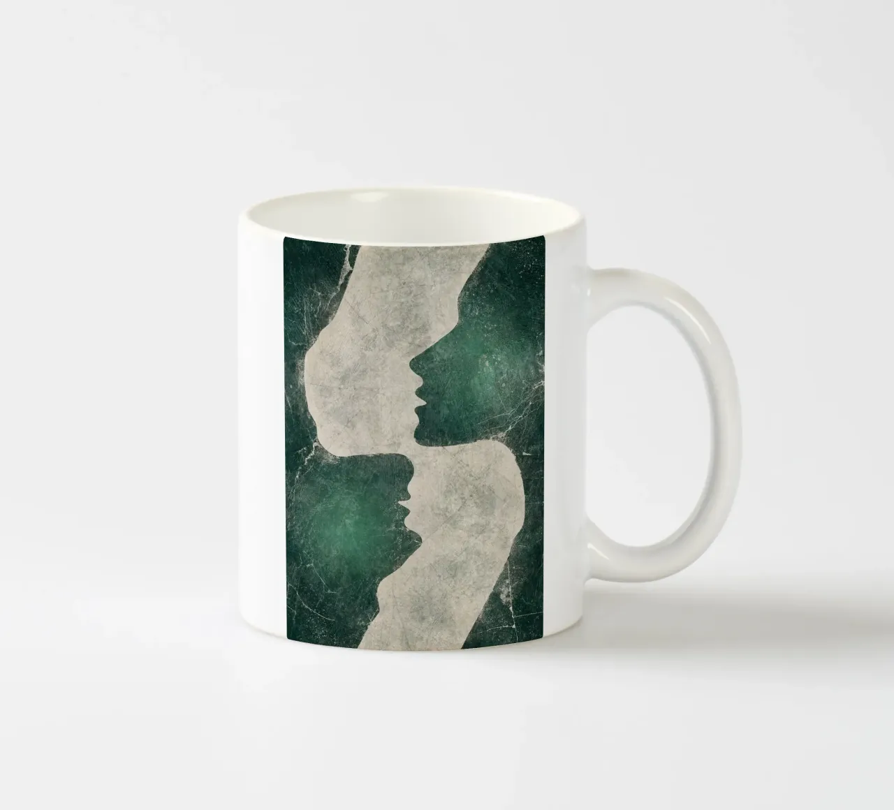 Abstracte smaragd liefde keramische mok van HARU HARU